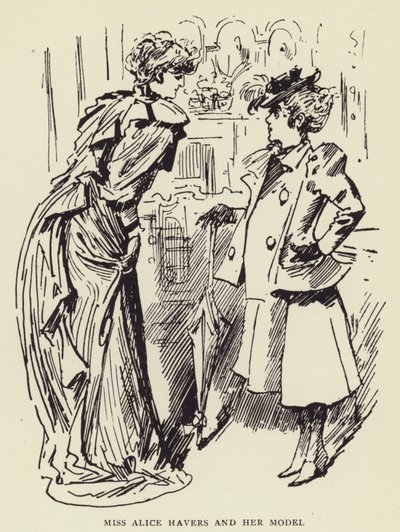 Alice Havers小姐和她的模特儿 作者 哈里·弗尼斯（Harry Furniss）