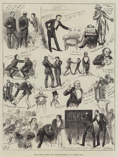 圣詹姆斯大厅的思想读者W Irving Bishop先生 作者 哈里·弗尼斯（Harry Furniss）