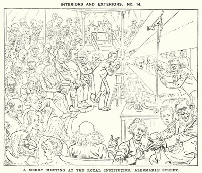 打孔卡通：伦敦阿尔伯马尔街皇家学院的快乐会议（版画） 作者 哈里·弗尼斯（Harry Furniss）