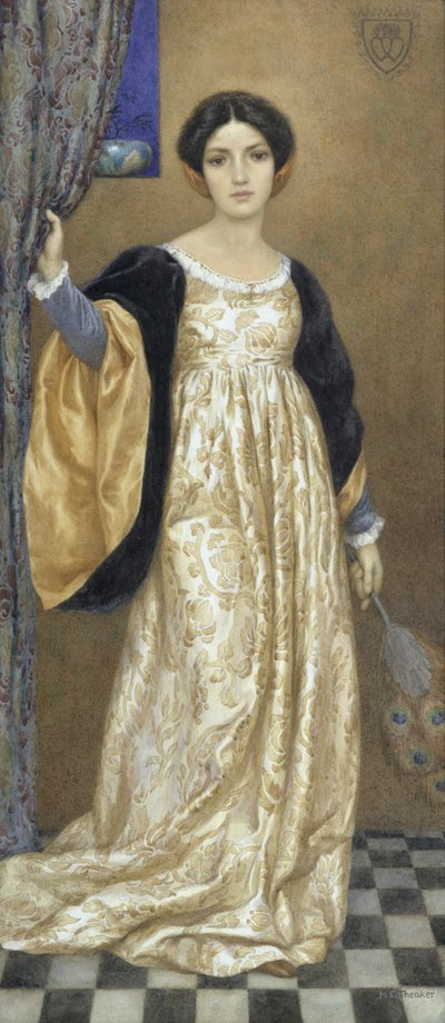 站立的女人》，约 1905 年（纸上水彩和水粉画） 作者 哈里·乔治·西克
