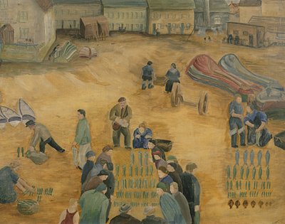 鱼类销售，1938年 作者 哈里·米滕·威尔逊