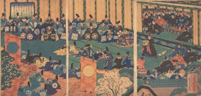 与外国政要的会面，1867年明治1年。 作者 长谷川贞信