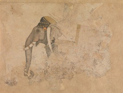 大象和骑手，约1640年。 作者 哈希姆。
