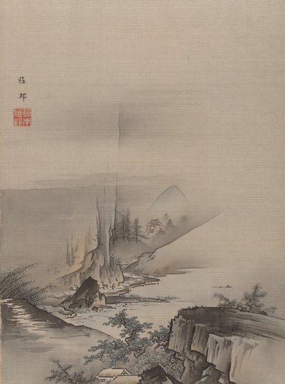 一条河的激流和跌落。 作者 桥本嘉穗