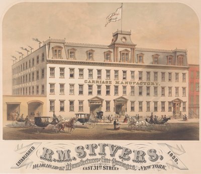R.M.Stivers，高级马车制造商，东31街146-152号，纽约，1872-73。 作者 哈奇公司