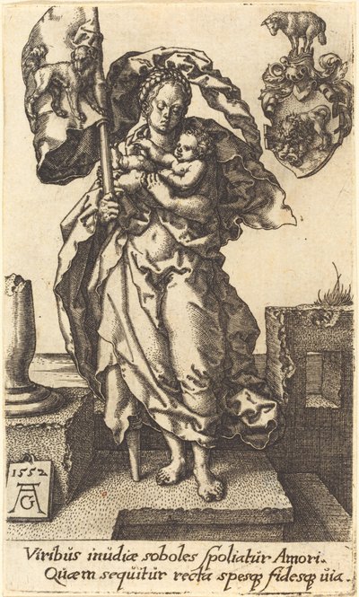 慈悲，1552年。 作者 海因里希·阿尔德勒弗（Heinrich Aldegrever）