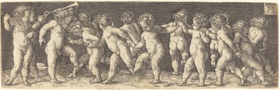 跳舞的孩子，1535年。 作者 海因里希·阿尔德勒弗（Heinrich Aldegrever）