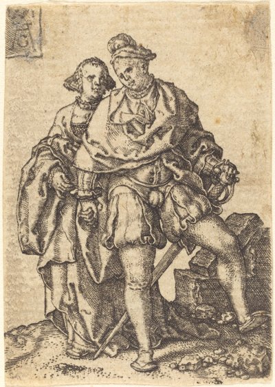 跳舞的情侣，1551年。 作者 海因里希·阿尔德勒弗（Heinrich Aldegrever）