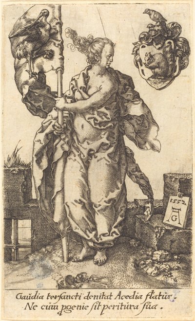勤奋，1552年。 作者 海因里希·阿尔德勒弗（Heinrich Aldegrever）