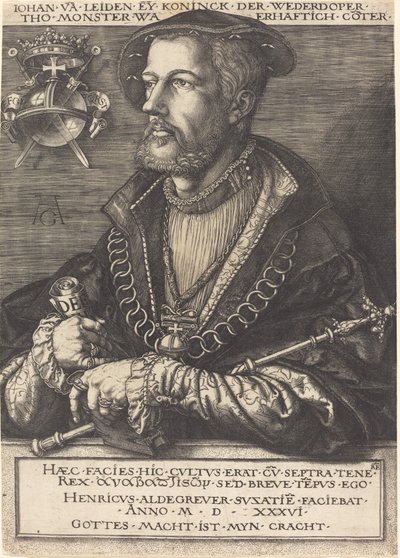 Jan van Leyden 作者 海因里希·阿尔德勒弗（Heinrich Aldegrever）