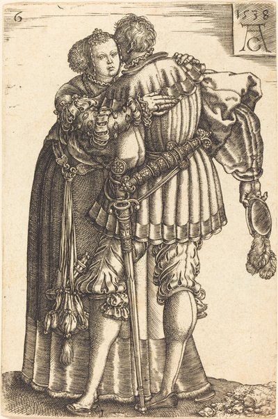 大型婚礼舞者，1538年。 作者 海因里希·阿尔德勒弗（Heinrich Aldegrever）