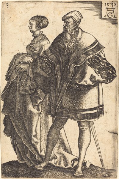 大型婚礼舞者，1538年。 作者 海因里希·阿尔德勒弗（Heinrich Aldegrever）