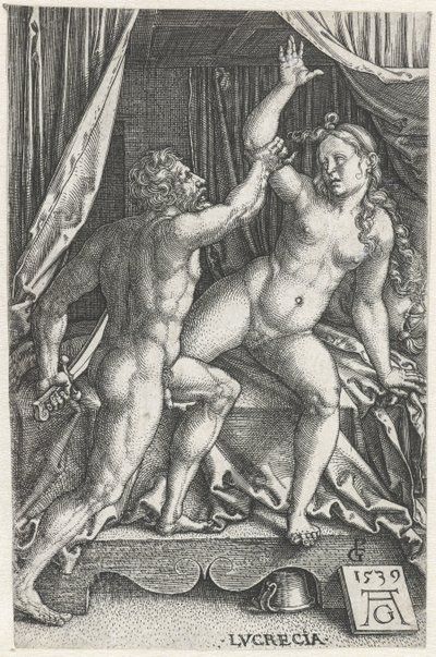Lucretia en Sextus Tarquinius
露克蕾西娅 作者 海因里希·阿尔德勒弗（Heinrich Aldegrever）