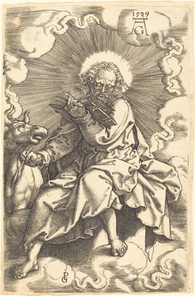 卢克，1539年。 作者 海因里希·阿尔德勒弗（Heinrich Aldegrever）