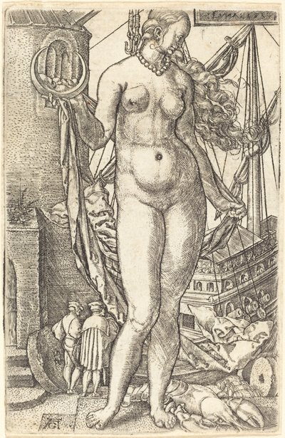 月亮，1533年。 作者 海因里希·阿尔德勒弗（Heinrich Aldegrever）