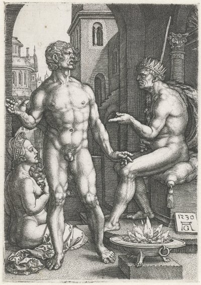 Mucius Scaevola 作者 海因里希·阿尔德勒弗（Heinrich Aldegrever）