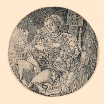 参孙与大利拉 作者 海因里希·阿尔德勒弗（Heinrich Aldegrever）