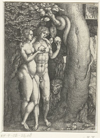 罪的堕落
亚当和夏娃的历史 作者 海因里希·阿尔德勒弗（Heinrich Aldegrever）