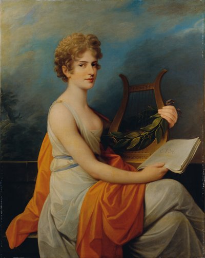 歌剧演员特蕾莎-萨尔1782-1855年扮演夏娃的肖像，1802年。 作者 海因里希·弗里德里希·菲格