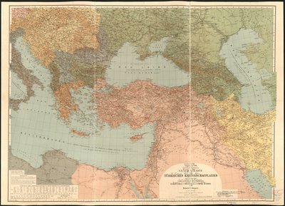突厥战区总图 - 根据 Carte Generale des Provinces Europeennes et Asiatiques de L