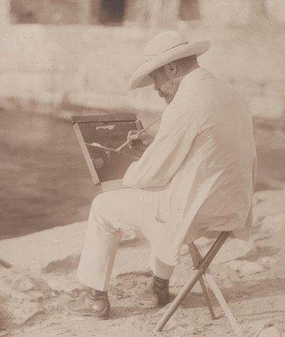 海滩画家（大概是雨果·亨内伯格）。 1906年 作者 海因里希·库恩
