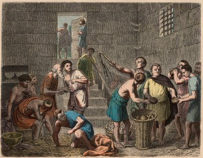 古罗马：1866年晚上向奴隶分发食物 作者 海因里希·勒特曼