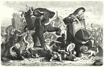 加沙战役，公元前 312 年（雕刻） 作者 Heinrich Leutemann