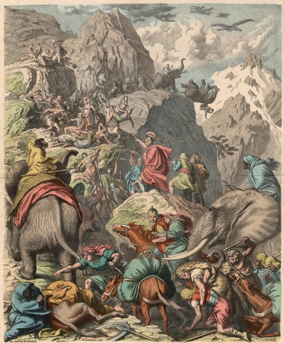 第二次布匿战争：汉尼拔穿越阿尔卑斯山，1866年 作者 海因里希·勒特曼