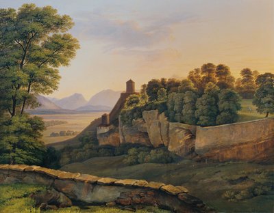 萨尔茨堡附近的门奇山 作者 海因里希·莱因霍尔德（Heinrich Reinhold）