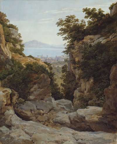 意大利风景，182124。 作者 海因里希·莱因霍尔德（Heinrich Reinhold）