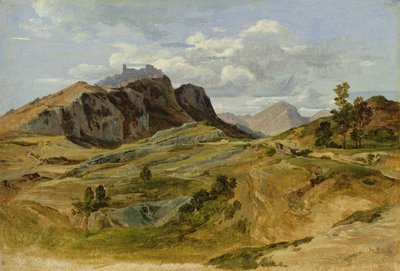 在Civitella景观，1822年（纸板上的油纸） 作者 海因里希·莱因霍尔德（Heinrich Reinhold）