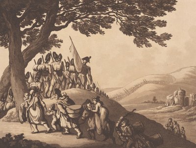士兵们在行进，1798年4月1日。 作者 海因里希保护