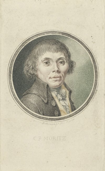 卡尔·菲利普·莫里茨（Karl Philipp Moritz）肖像（1756-1793），1795年。 作者 海因里希·辛岑尼奇（Heinrich Sintzenich）