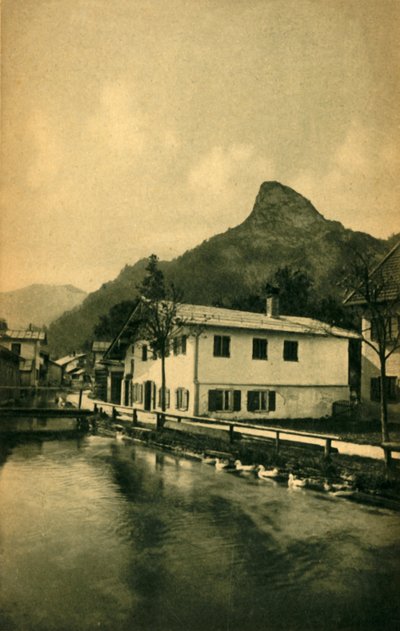 位于德国巴伐利亚州Oberammergau的小溪c1922。 作者 海因里希·乌尔希米德（Heinrich Uhlschmid）