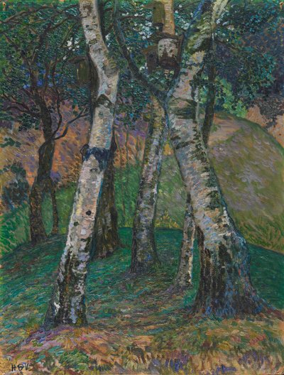 巴肯霍夫的桦树，1913年。 作者 Heinrich Vogeler