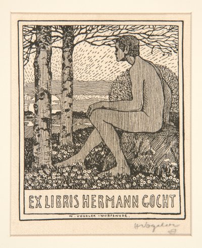 书签：Ex Libris Hermann Gocht 作者 海因里希·沃格勒