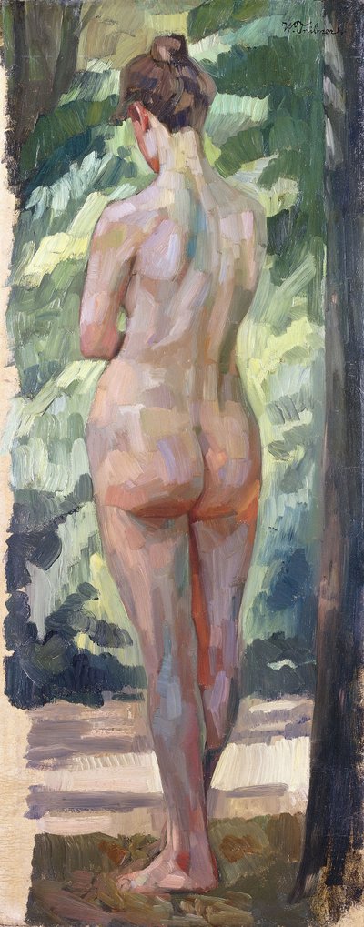 站立裸体；站立的行为，1898年 作者 Heinrich Wilhelm Truebner