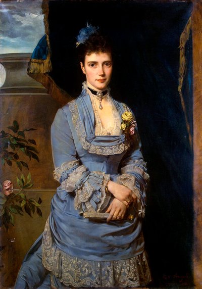 大公夫人玛丽亚-费奥多罗夫娜，丹麦达格玛公主的肖像》，1847-1928，1874年。 作者 海因里希·冯·安吉利