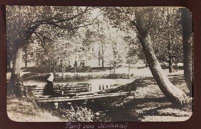 第一次世界大战："1914-1916年，乌克兰在德军入侵期间。一个公园（黑白照片 作者 英雄公墓Dsessentniki（At ..至）
