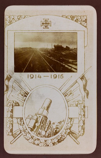 第一次世界大战：1914-1916年乌克兰在德军入侵期间。铁轨（黑白照片 作者 英雄公墓Dsessentniki（At ..至）