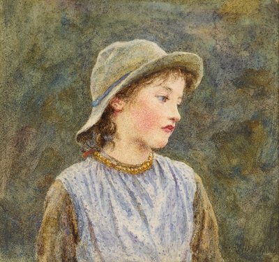 Hetty的肖像研究（纸上的wc） 作者 Helen Allingham