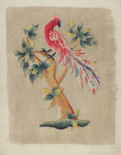 床帘的部分，约1937年。 作者 海伦·E·吉尔曼