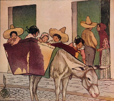 插曲-面包人驴，1912年 作者 海伦·海德（Helen Hyde）