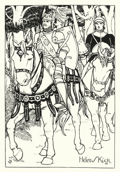 雄伟的骑士（雕版画 作者 海伦·库克（Helen S.Kuck）