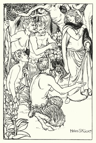 Una 被 Satyrs 救出（雕刻） 作者 海伦·库克（Helen S.Kuck）