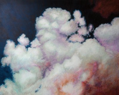 积云，2021年（板上丙烯）。 作者 海伦·怀特