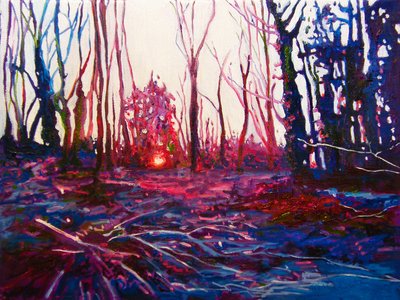 霜地夕阳》，2009 年（布面油画） 作者 海伦·怀特