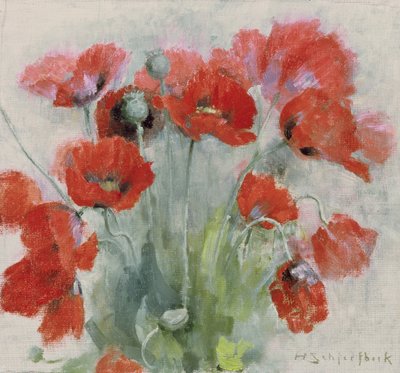 罂粟花 作者 Helene Schjerfbeck
