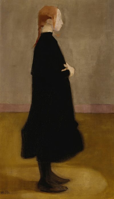 女学生II》，1908年。 作者 海伦·谢尔夫贝克
