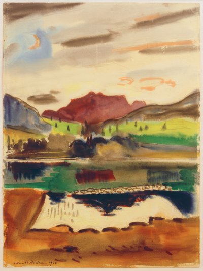 风景，1926年 作者 赫尔姆特·马克（Helmuth Macke）